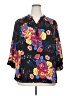 Violet & Claire Floral Black 3/4 Sleeve Blouse Size 2X - photo 1