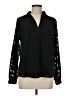 Beacon 100% Polyester Black Long Sleeve Blouse Size M - photo 1