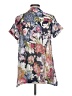 Assorted Brands Floral Gray Short Sleeve Blouse Size L - photo 2