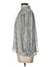 BA&SH Animal Print Silver 3/4 Sleeve Blouse Size Lg (3) - photo 5