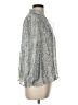 BA&SH Animal Print Silver 3/4 Sleeve Blouse Size Lg (3) - photo 4