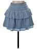 Altar'd State 100% Rayon Solid Blue Denim Skirt Size S - photo 1