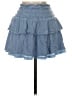 Altar'd State 100% Rayon Solid Blue Denim Skirt Size S - photo 2