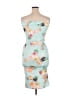 Paper Dolls Floral Teal Blue Cocktail Dress Size 8 - photo 2