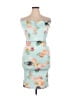 Paper Dolls Floral Teal Blue Cocktail Dress Size 8 - photo 1