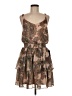 Express 100% Polyester Paisley Brown Cocktail Dress Size M - photo 1