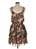 Express 100% Polyester Paisley Brown Cocktail Dress Size M - photo 2