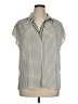 Max Studio 100% Polyester Houndstooth Ivory Short Sleeve Blouse Size XL - photo 1
