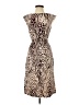 Ann Taylor Animal Print Brown Cocktail Dress Size 2 Petite - photo 1