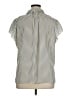 Max Studio 100% Polyester Houndstooth Ivory Short Sleeve Blouse Size XL - photo 2