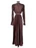 L'IDÉE 100% Polyester Burgundy Casual Dress Size 2 - photo 2