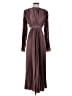 L'IDÉE 100% Polyester Burgundy Casual Dress Size 2 - photo 1