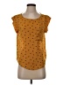 iris 100% Polyester Yellow Short Sleeve Blouse Size S - photo 1