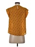 iris 100% Polyester Yellow Short Sleeve Blouse Size S - photo 2