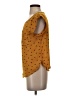 iris 100% Polyester Yellow Short Sleeve Blouse Size S - photo 5