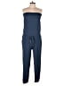 Bobi Solid Blue Jumpsuit Size L - photo 1