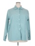 Unbranded Solid Teal Long Sleeve Button-Down Shirt Size 2X - photo 1