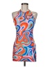 Assorted Brands Graphic Orange Cocktail Dress Size 8 Petite - photo 1