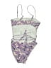 Unbranded Paisley Purple One Piece Swimsuit Size S - photo 2