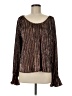 Ramy Brook 100% Polyester Metallic Brown Long Sleeve Blouse Size M - photo 1