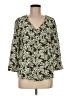 Fun2Fun 100% Rayon Green 3/4 Sleeve Blouse Size M - photo 1