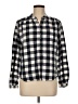 William Rast Checkered-gingham Black Long Sleeve Button-Down Shirt Size M - photo 1