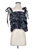 Warm 100% Cotton Blue Sleeveless Blouse Size 0 (1) - photo 1