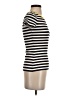 Bailey 44 Stripes Ivory Short Sleeve Turtleneck Size S - photo 4