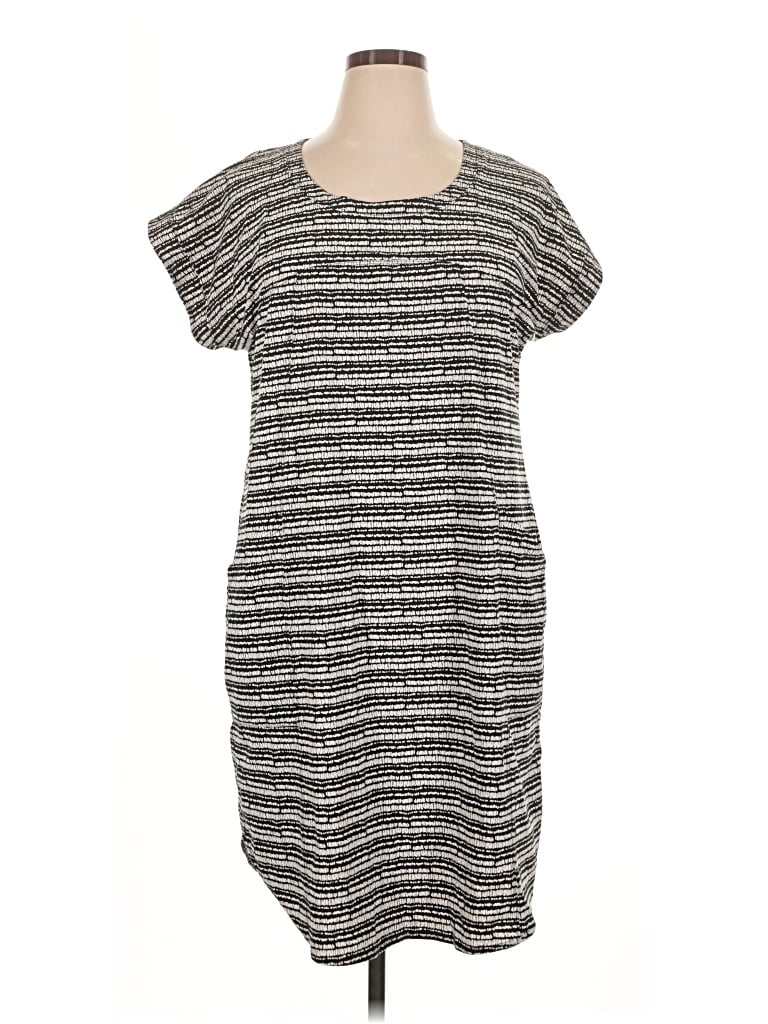 Pre-owned T By Talbots Casual Dress In Gray