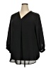 Ashley Stewart 100% Polyester Black 3/4 Sleeve Blouse Size 18 Plus - photo 1