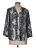 Vince Camuto 100% Polyester Silver Gray 3/4 Sleeve Blouse Size L - photo 1