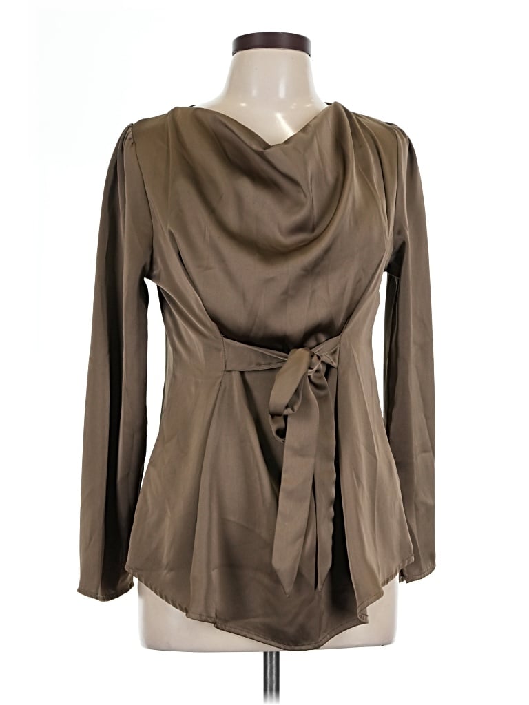 Pre-owned Dazy Long Sleeve Blouse In Brown