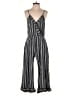 Assorted Brands 100% Rayon Stripes Black Jumpsuit Size M - photo 1