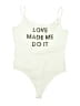 Express One Eleven Ivory White Bodysuit Size M - photo 1