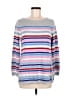 Talbots Stripes Silver Pullover Sweater Size M (petite) - photo 1
