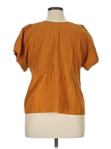 Madewell Pleated Flutter-Sleeve Top (view 2)