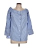 Rag & Bone Stripes Blue 3/4 Sleeve Blouse Size L - photo 1