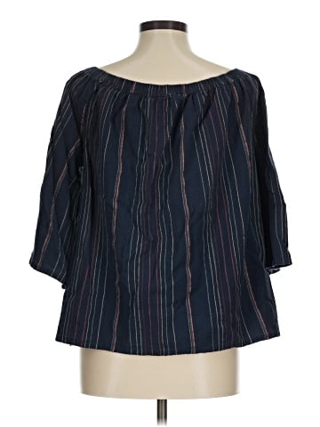 Garnet Hill 3/4 Sleeve Blouse (view 2)