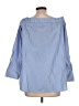 Rag & Bone Stripes Blue 3/4 Sleeve Blouse Size L - photo 2