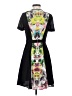 Prabal Gurung for Target 100% Polyester Graphic Black Cocktail Dress Size 2 - photo 2