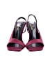 Lulus Color Block Burgundy Sandals Size 10 - photo 2