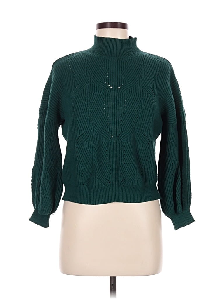 Pre-owned Lumiere Turtleneck Sweater In Green
