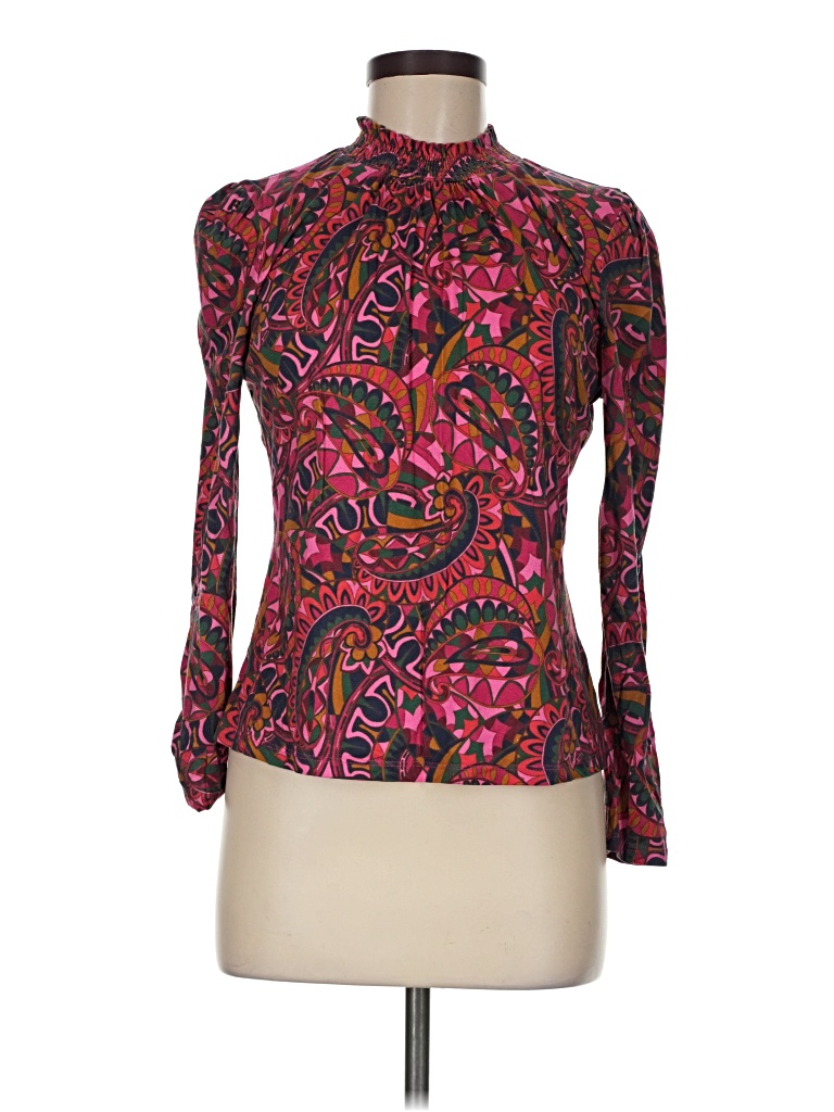 Pre-owned Boden Long Sleeve Blouse In Pink
