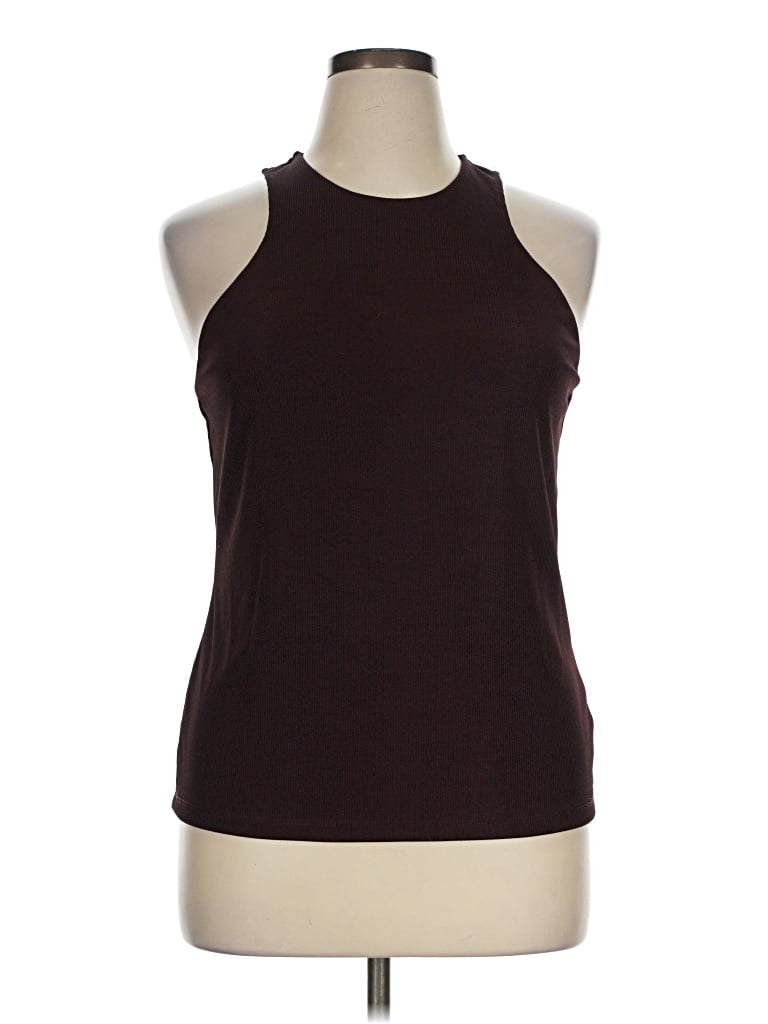 Pre-owned A New Day Tank Top Brown Halter Neckline Tops