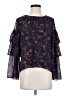 Madewell 100% Polyester Blue 3/4 Sleeve Blouse Size S - photo 1