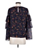 Madewell 100% Polyester Blue 3/4 Sleeve Blouse Size S - photo 2