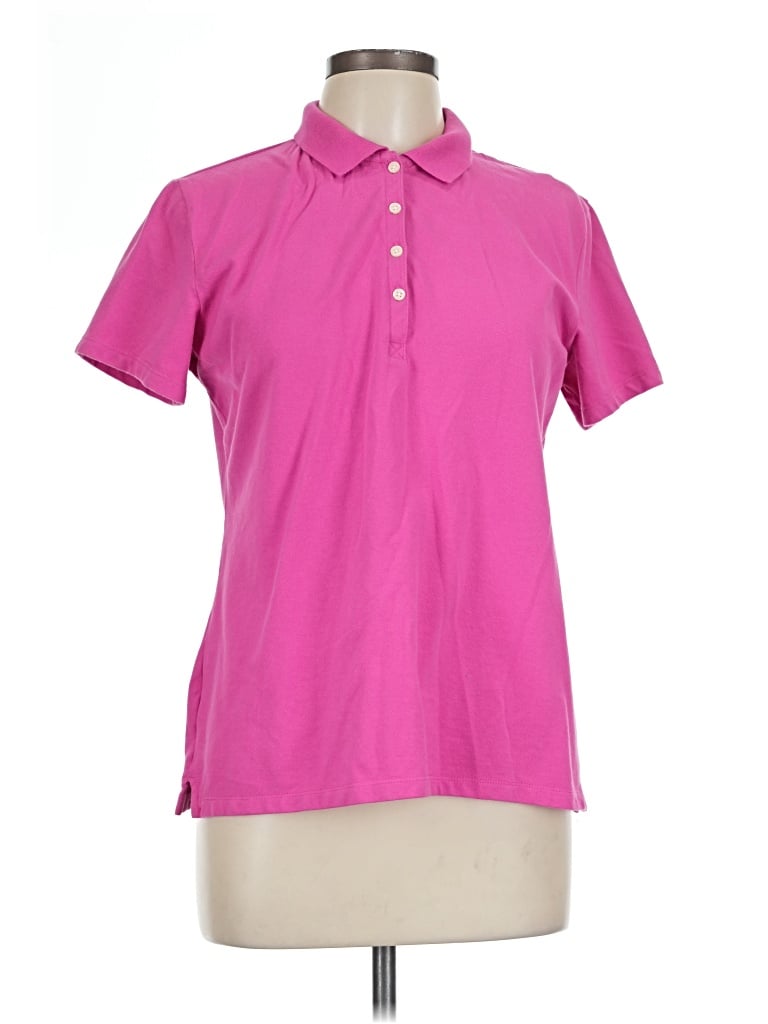 Pre-owned St. John's Bay Short Sleeve Polo Shirt In Pink