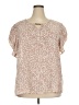 C established 1946 100% Polyester Tan Short Sleeve Blouse Size 18 - 20 - photo 1