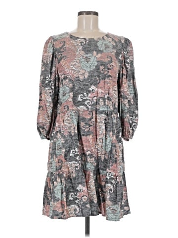 Self Contrast Casual Dress (view 1)