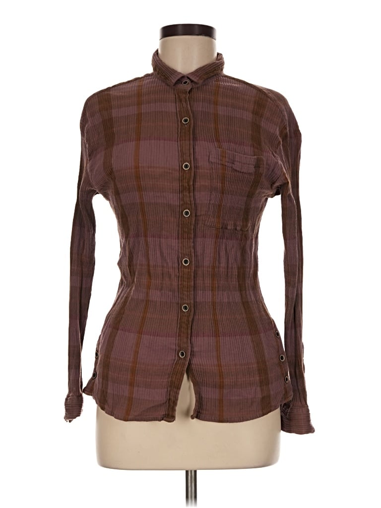 Pre-owned Prana Long Sleeve Button Down Shirt In Brown